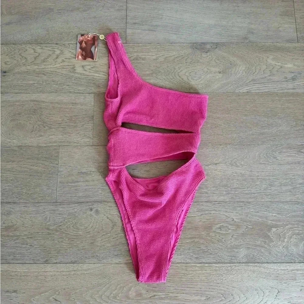 Neena One Piece Cut Out Swimsuit Pink Small